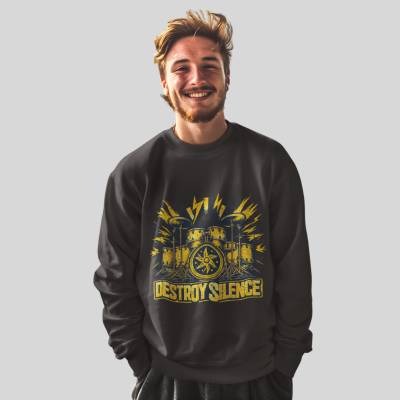 Destroy Silence Electric Drum Set Sweatshirt